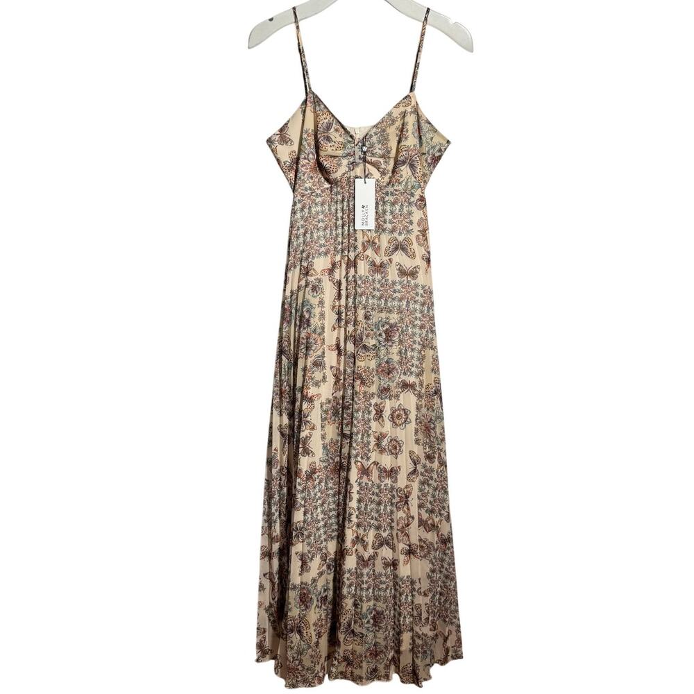Molly Bracken Cottage Boho Fairy Butterfly Print‎ Maxi Dress S Wedding Guest NWT